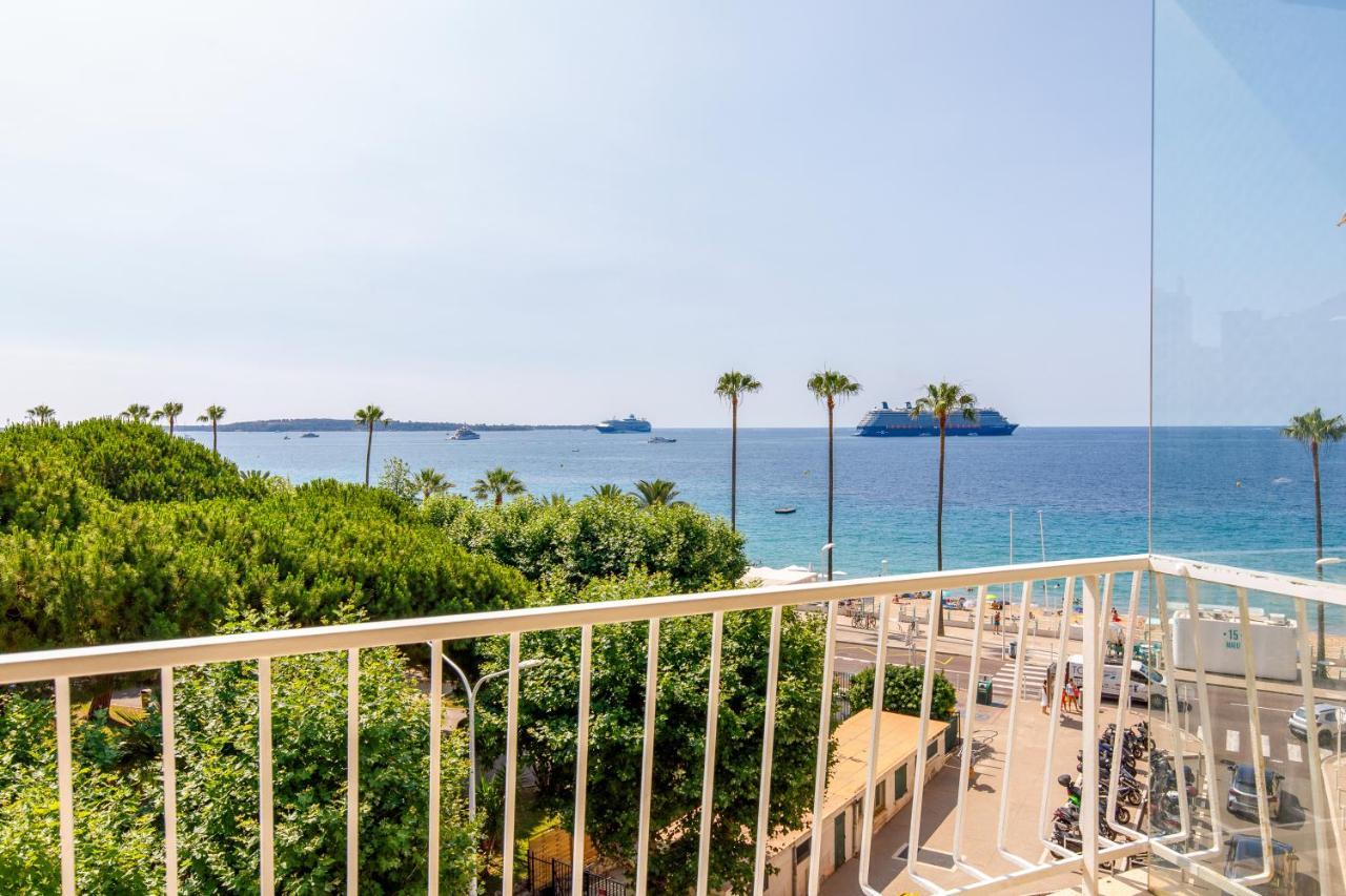 Vue Mer Exceptionnelle Sur Plage Du Midi En 1Re Ligne- 2 Chambres Cannes Bagian luar foto